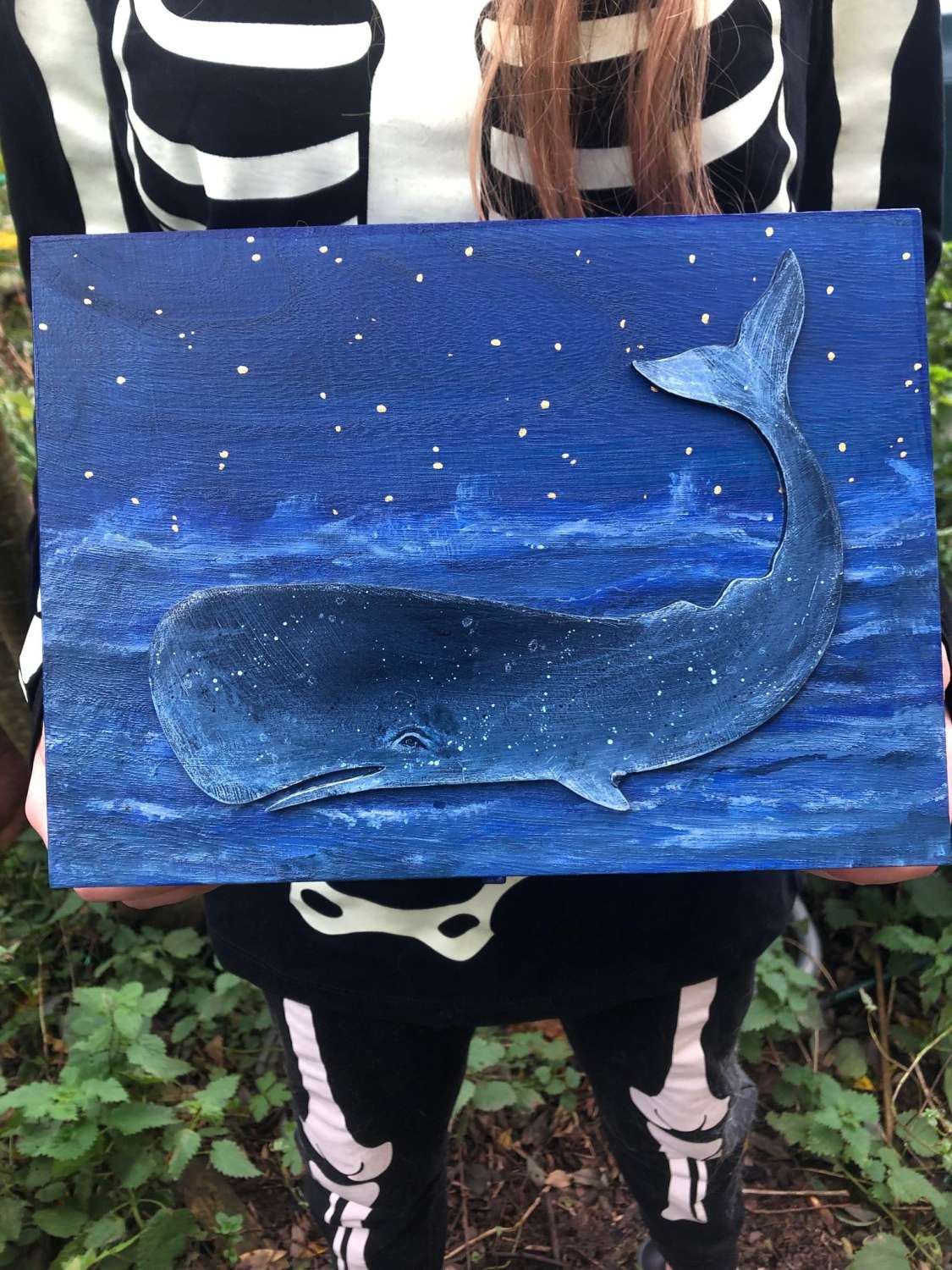 Large hand painted WHALE altar/decorative box - ideal gift Large hand painted WHALE altar/decorative box - ideal gift