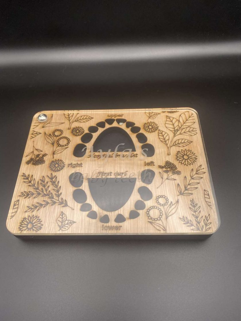 Child’s baby teeth keepsake memory box tooth fairy wiyh personalised