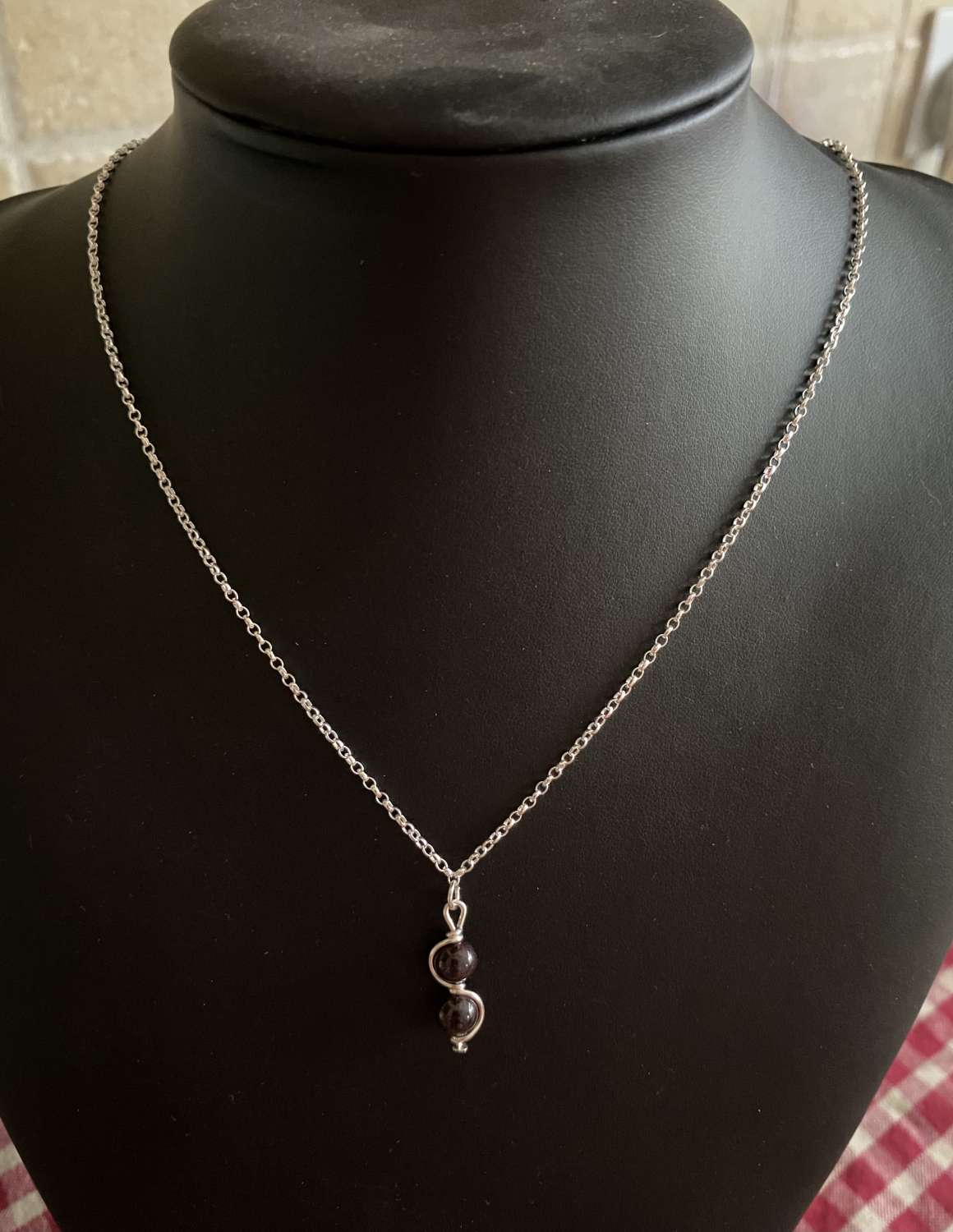 Garnet Pendant Necklace Garnet Pendant Necklace