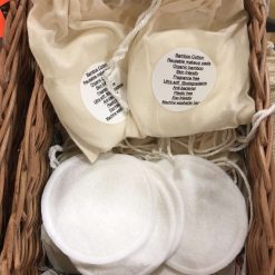 Bamboo cotton reusable makeup pads.