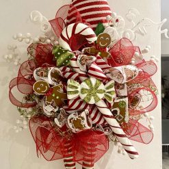 Christmas elf indoor wreath