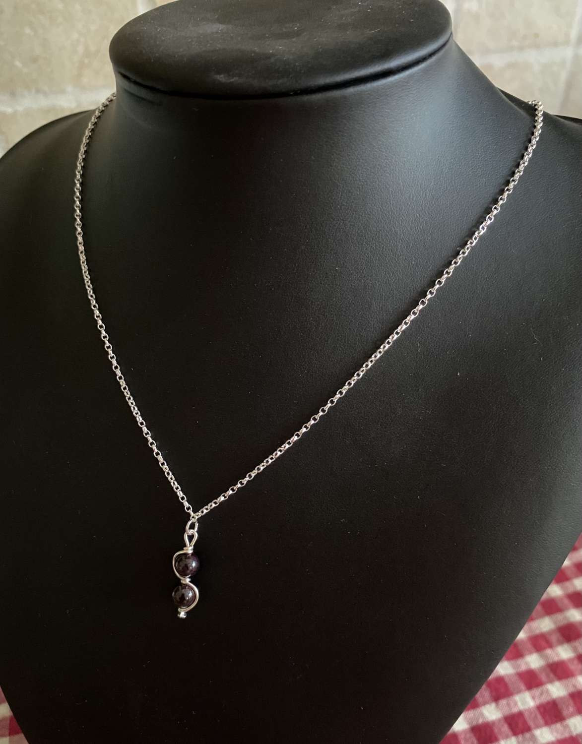 Garnet Pendant Necklace Garnet Pendant Necklace