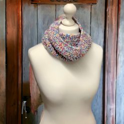 Multi Coloured Textured Crochet Cowl