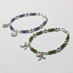 Xmas Bracelet Set - Holly and Snowflake