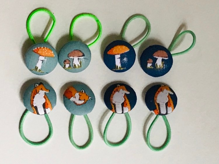 Handmade Infant/Fine Hair Button Bobble Hair Ties - Unicorns, Stars, & Planets Handmade Infant/Fine Hair Button Bobble Hair Ties - Unicorns, Stars, & Planets