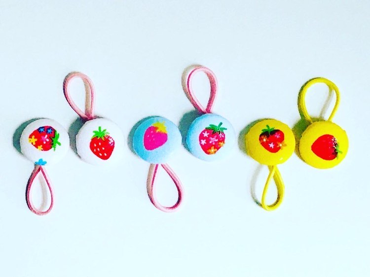 Handmade Infant/Fine Hair Button Bobble Hair Ties - Unicorns, Stars, & Planets Handmade Infant/Fine Hair Button Bobble Hair Ties - Unicorns, Stars, & Planets