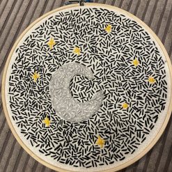 Moon and stars wall art