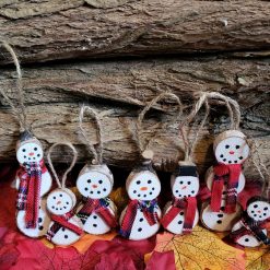 Snow Person Ornaments (set of 4)