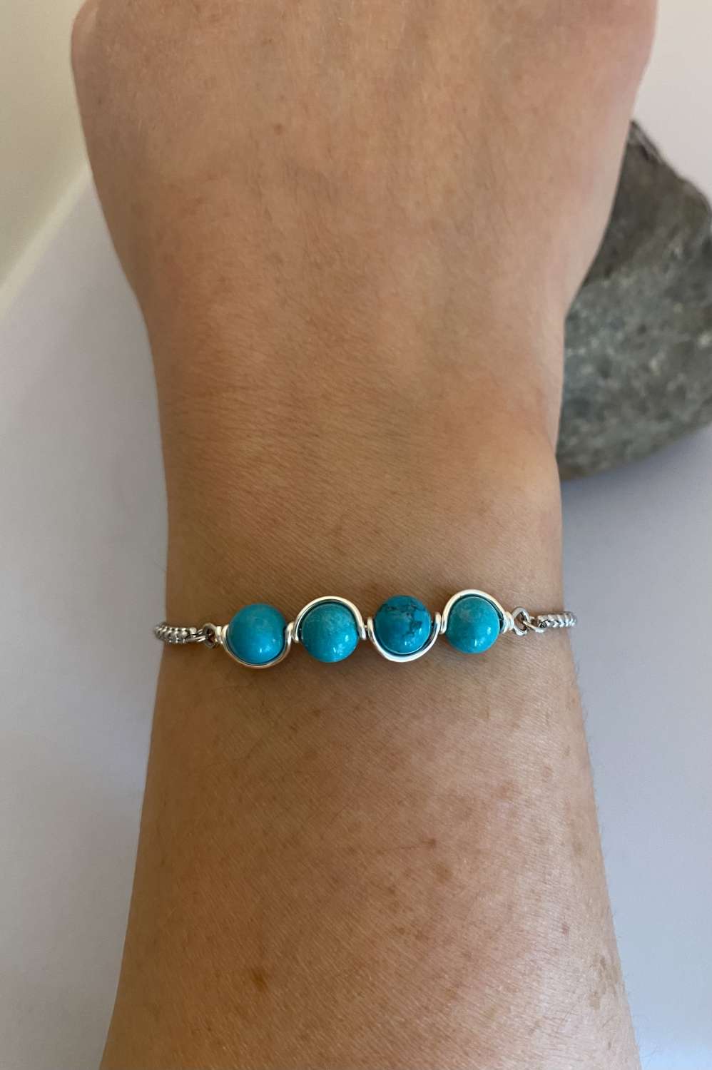 Turquoise Gemstone Bracelet Turquoise Gemstone Bracelet