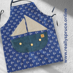 KIDS APRON with ship for small sailor