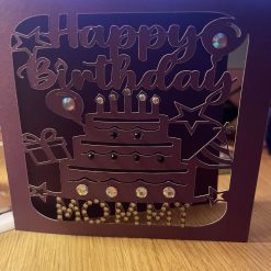 D - Personalised Rhinestone Birthday Card