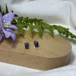Turquoise Three Leaf Dangle Earrings Silver