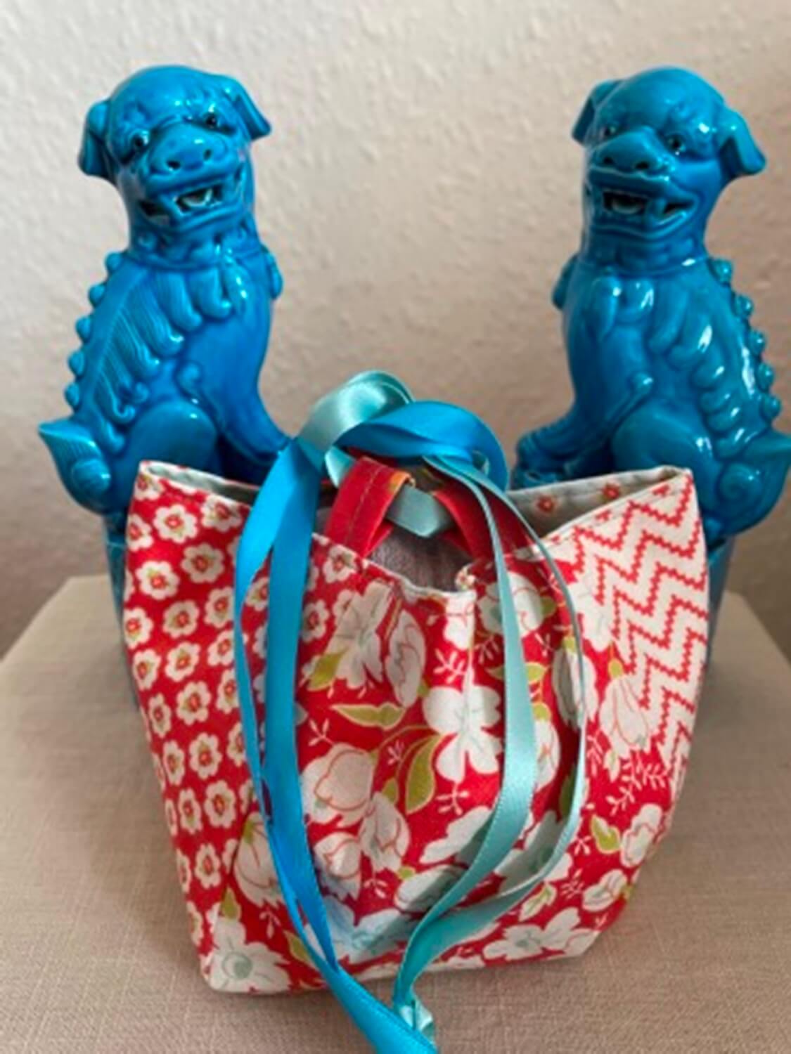 Orange and Blue Japanese Rice Bag MadeMe