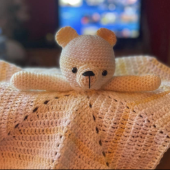 C -  Teddy Bear Lovey/Comfort Blanket