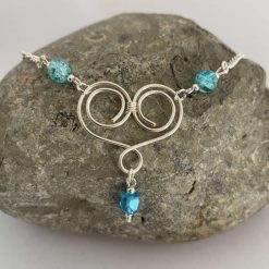 Wire Wrapped Turquoise Pendant Necklace