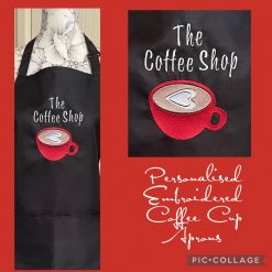 Personalised Embroidered Coffee Cup Apron