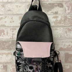 Gothic Skulls Sling Crossbody Mini Backpack Vegan 2 Gothic Skulls Sling Crossbody Mini Backpack Vegan 2