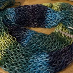 C - Knitted Lacy Weave Infinity Scarf 2 C - Knitted Lacy Weave Infinity Scarf 2