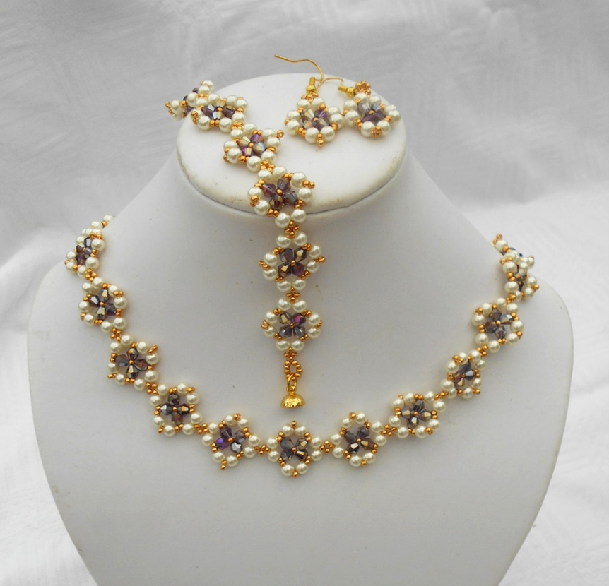 Pearl and Crystal Motif Set Pearl and Crystal Motif Set