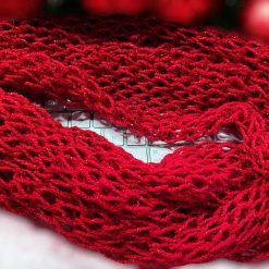 C - Knitted Lacy Weave Infinity Scarf 1 C - Knitted Lacy Weave Infinity Scarf 1