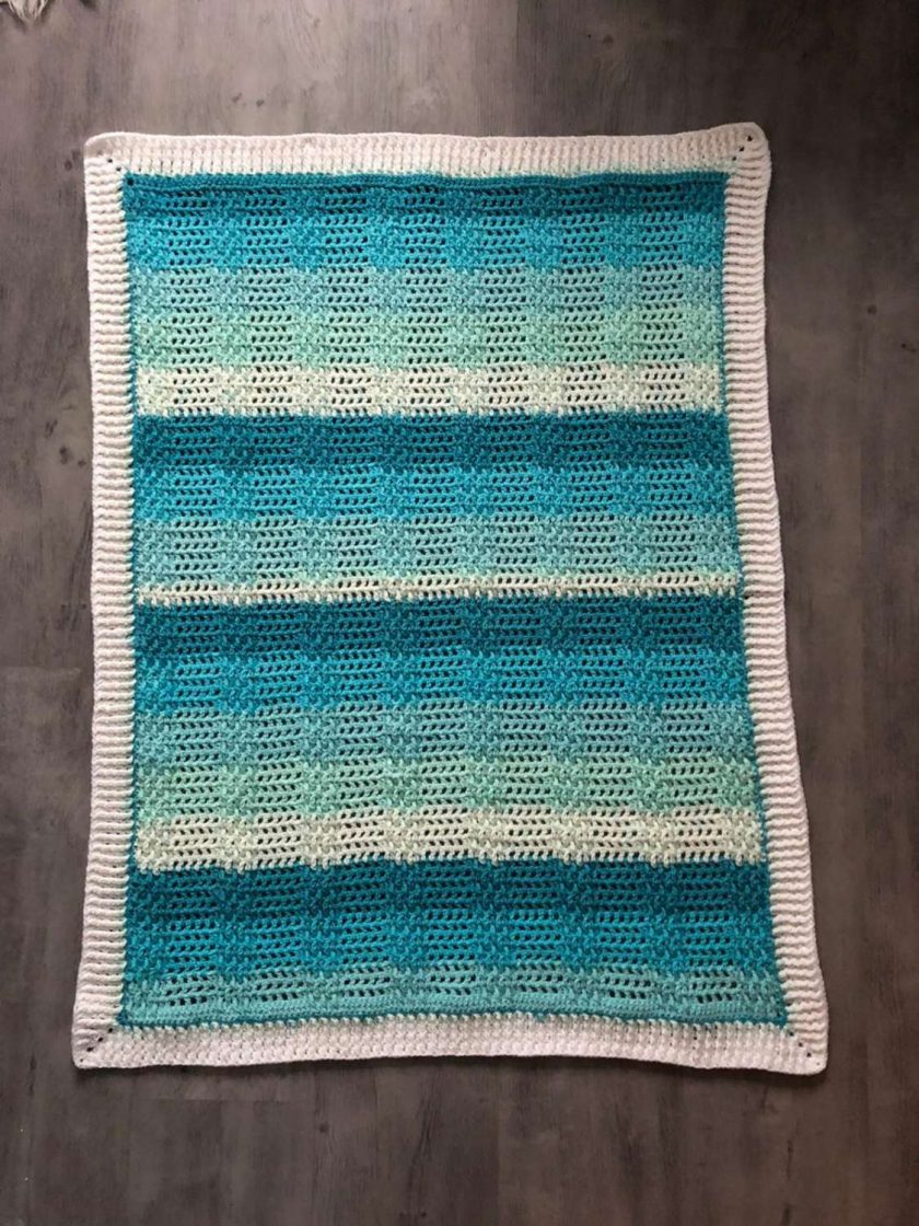 Ribbed Herringbone Baby Blanket MadeMe