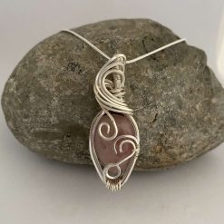 Rose Quartz Wrap Pendant Necklace