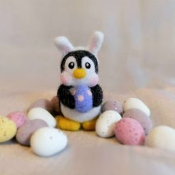 Needle Felted Ornament - Easter Bunny Penguinli