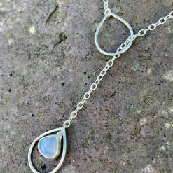 Teardrop Moonstone Larette Necklace