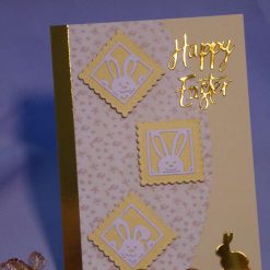 Easter Card, Golden Bunnies