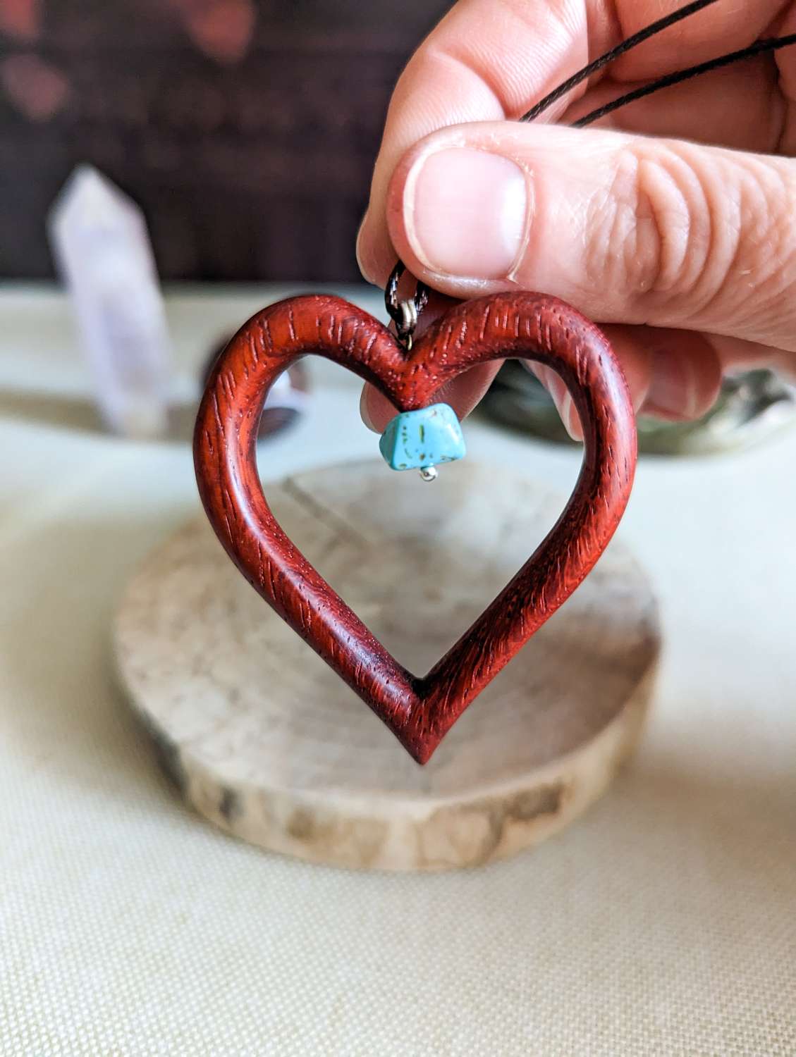 Turquoise in red heart Turquoise in red heart