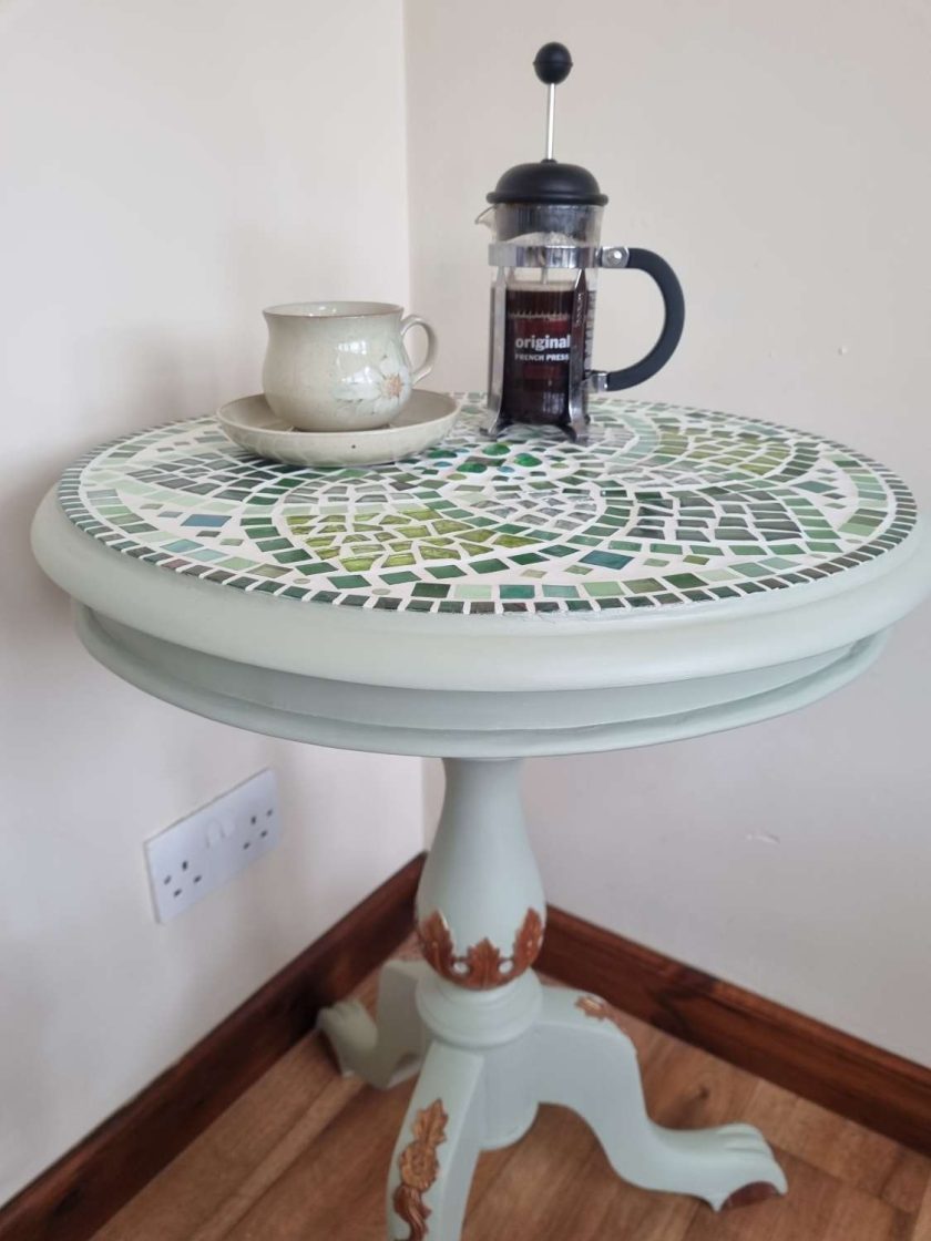 Mosaic top wooden side table MadeMe