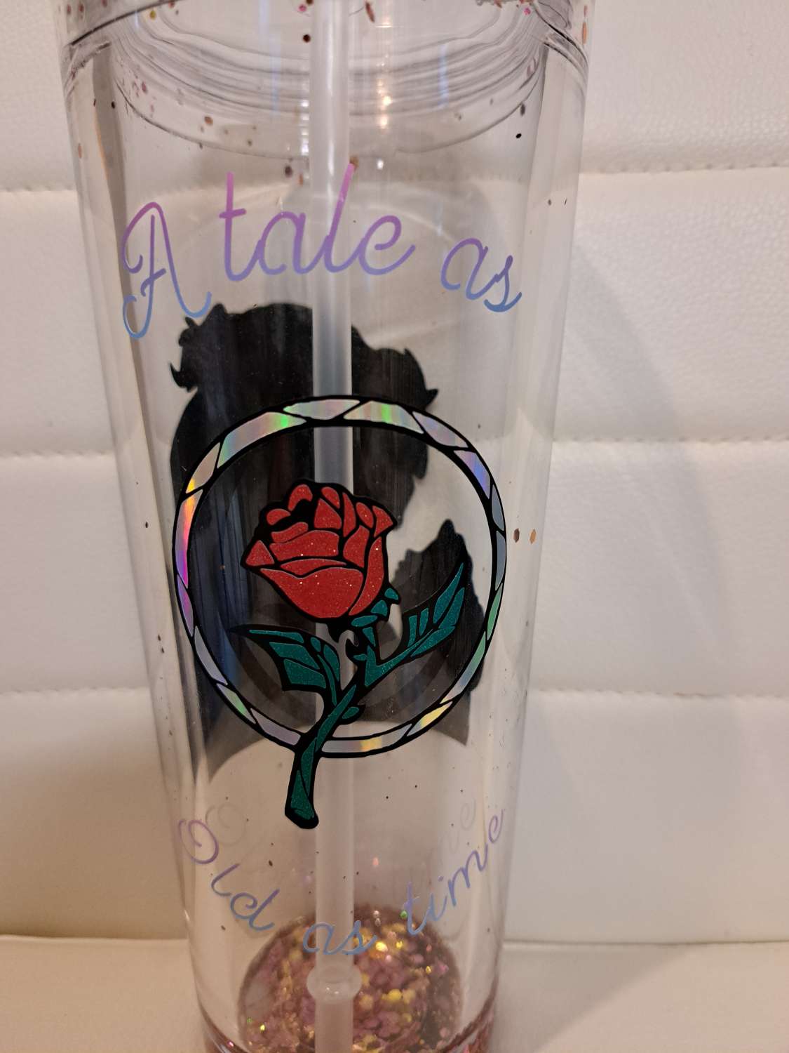 Beauty and the beast snowglobe tumbler Beauty and the beast snowglobe tumbler