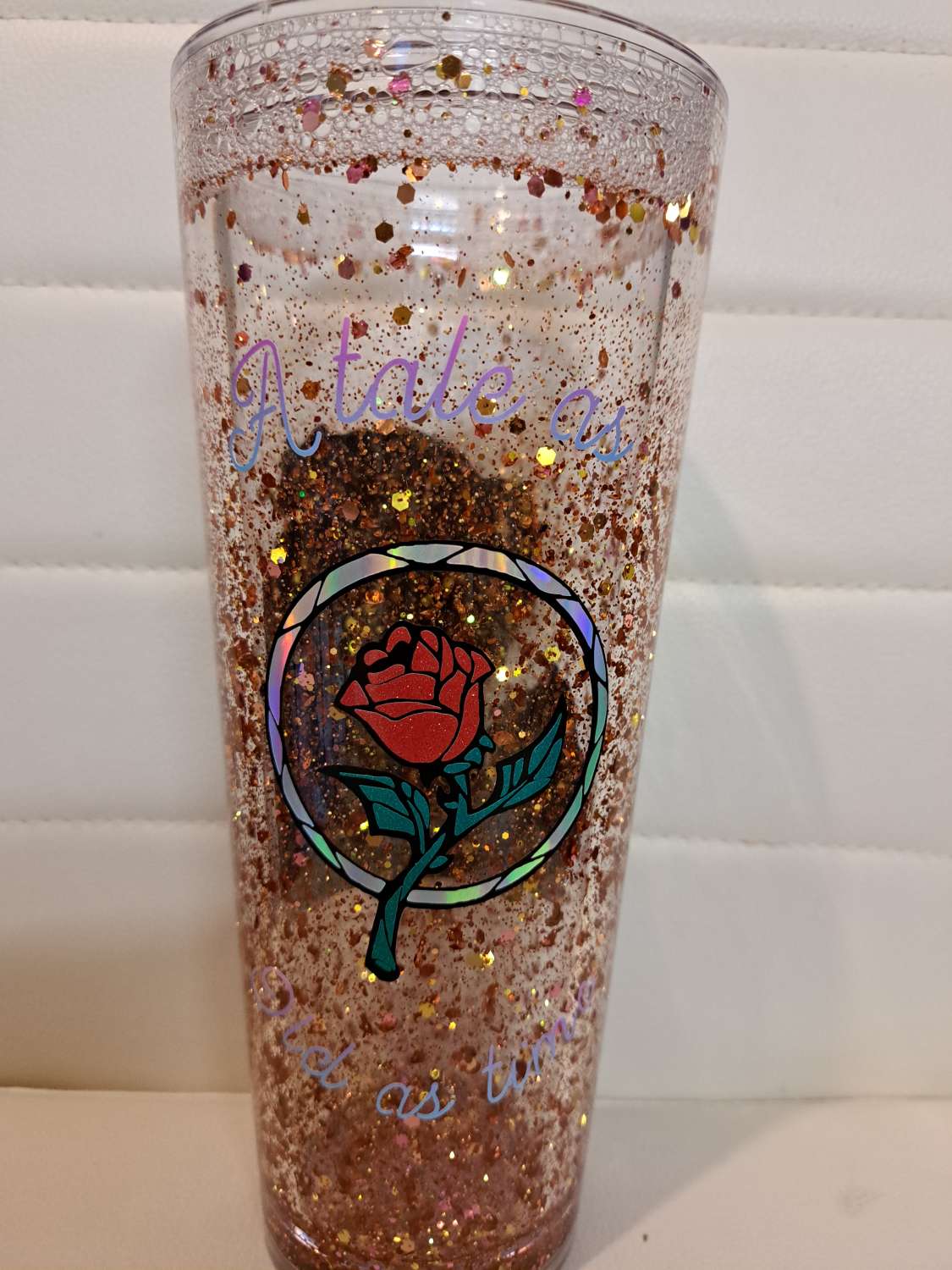 Beauty and the beast snowglobe tumbler Beauty and the beast snowglobe tumbler