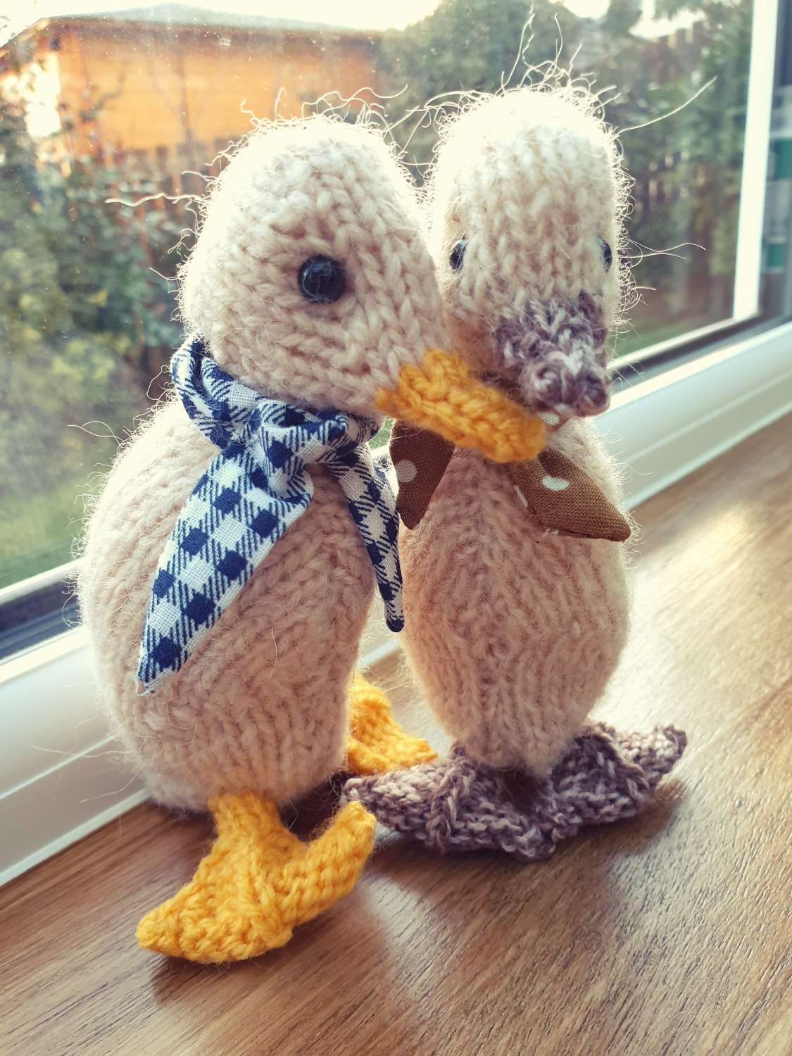 Cute knitted duck, duckling Cute knitted duck, duckling