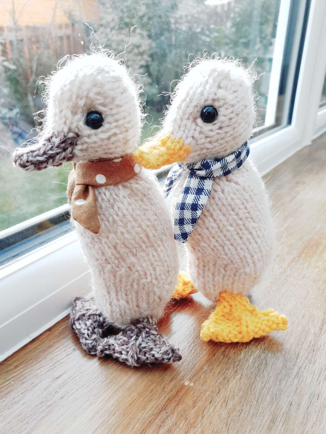 Cute knitted duck, duckling Cute knitted duck, duckling