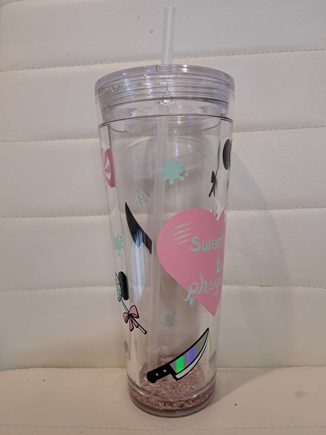 Sweet but phsyco snowglobe tumbler Sweet but phsyco snowglobe tumbler