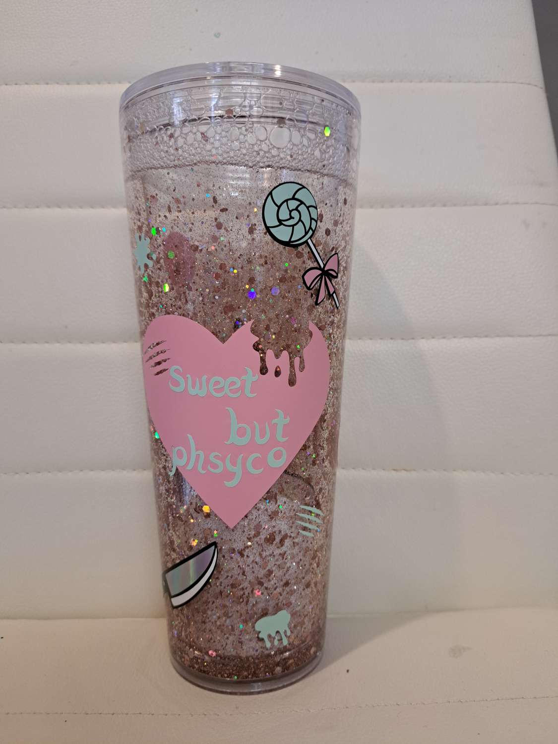 Sweet but phsyco snowglobe tumbler Sweet but phsyco snowglobe tumbler