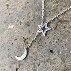 Moon and Star Larette Necklace