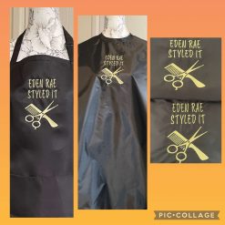 Personalised Embroidered Hairdresser Apron & Gown Capital Text