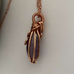 Copper Wire wrapped Amethyst Pendant Necklace 5