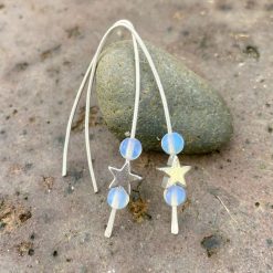 Pull through drop earrings - stardust