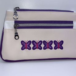 Butterfly embroidered purse