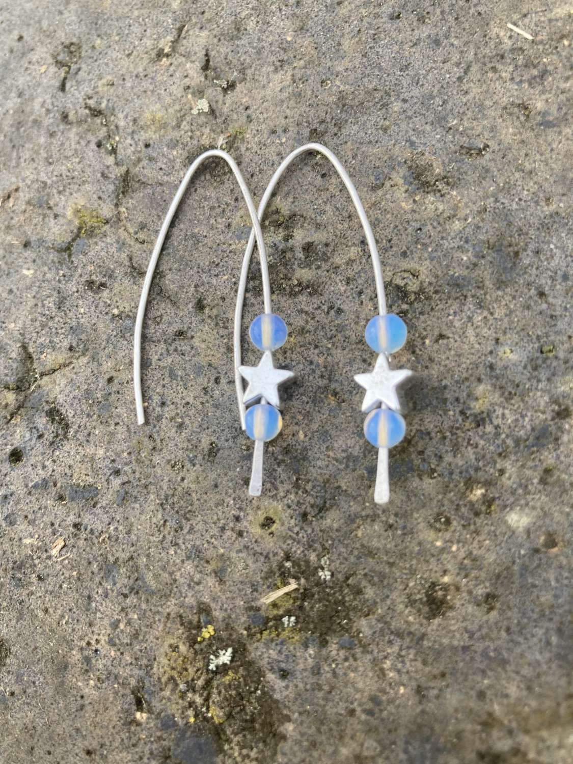 Pull through drop earrings - stardust Pull through drop earrings - stardust