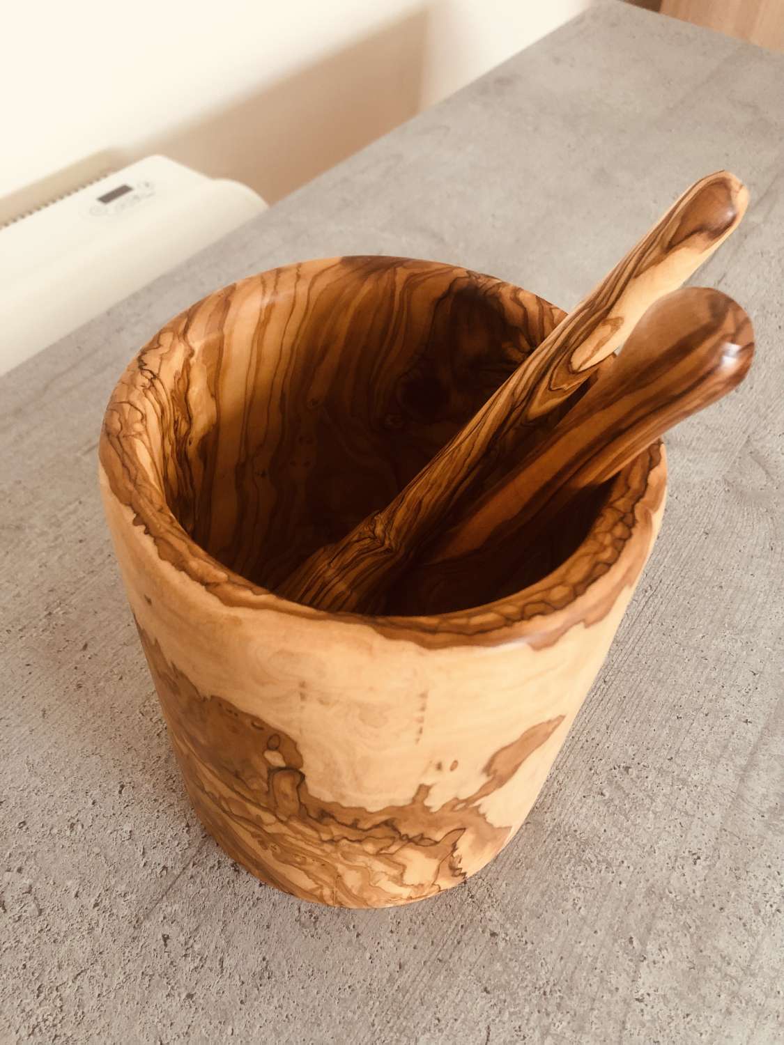 Olive wood large pestle and mortar MadeMe