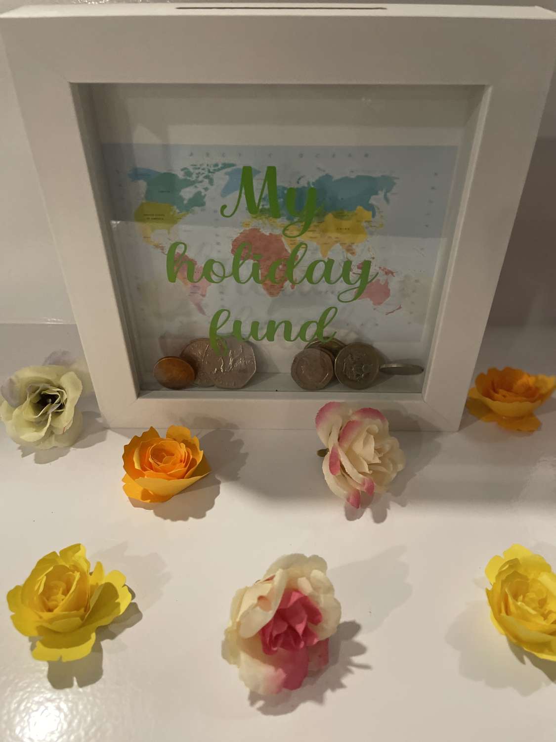 Personalised money box frame MadeMe