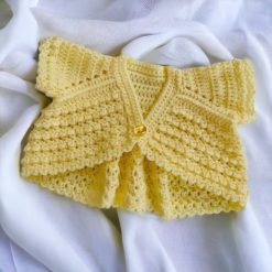 Cardigan with Crochet Shell Design