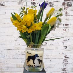 Scented Candle Glass Container 20cl Best Friend Puppy Design Rock Salt and Driftwood