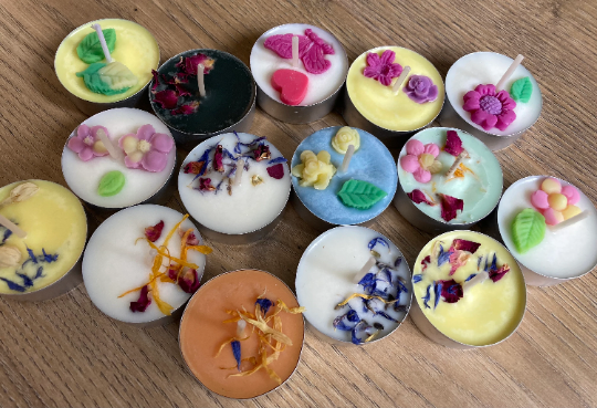 Tea light candles - soy wax, vegan, nature-inspired Tea light candles - soy wax, vegan, nature-inspired