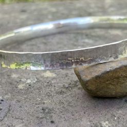 Hammer Texture Concave Bangle