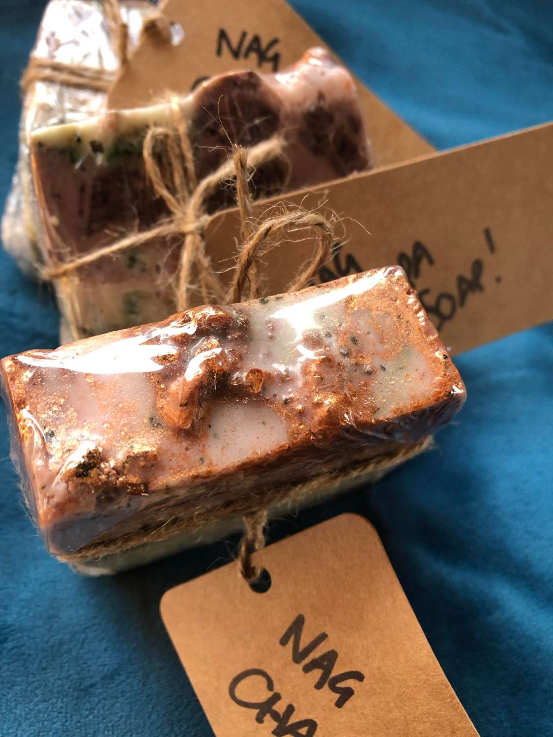 Organic Vegan NAG CHAMPA soap - genuine Satya oil and Shea Organic Vegan NAG CHAMPA soap - genuine Satya oil and Shea